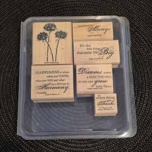 STAMPIN' UP! Retired 2007 'Happy Harmony' Stamp Set, Set of 6 Stamps